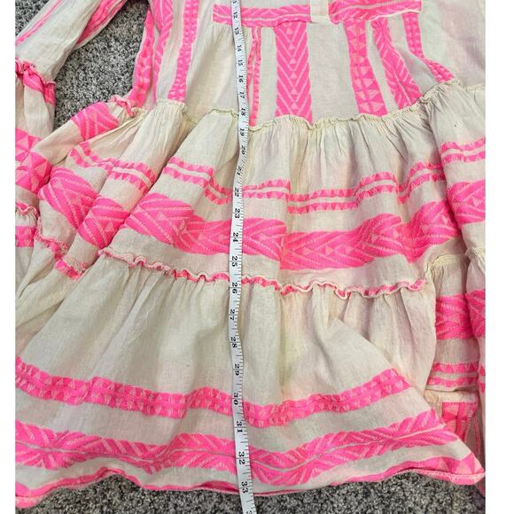 Sophia Tori Dress Hot Pink Women’s S/M, Flowy BohoCore Embroidered Made in Italy - Picture 8 of 10